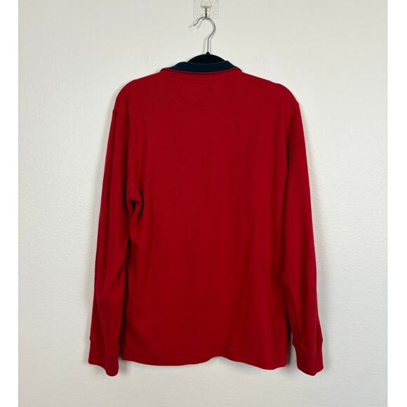 Polo Ralph Lauren Estate Rib Quarter Zip Long Sleeve Knit Red Preppy Polo Small - Picture 3 of 5